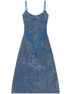Diesel Sleeveless Midi Dress In Blue