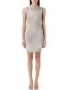 Diesel Distressed Cotton Mini Dress With Edgy Silhouette
