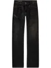 Diesel Wide-leg Trousers With Pockets And Belt Loops In 02