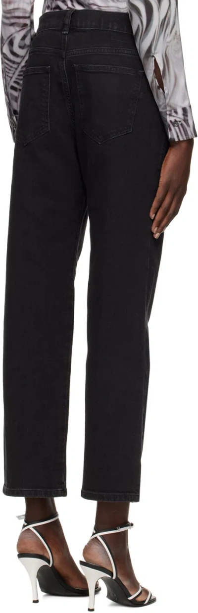 Diesel D-air Low-rise Straight-leg Jeans In Black
