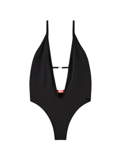 Diesel Daisy Cut-out Swimsuit In Black