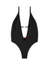 Diesel Daisydnm Onepiece Swimsuit In Black