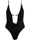 Diesel Daisydnm Onepiece Swimsuit In Black