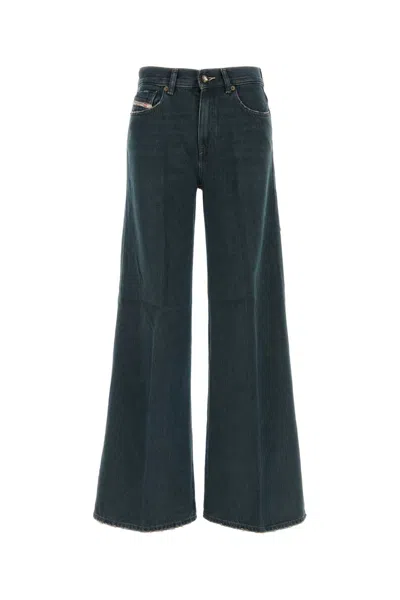 Diesel D-akemi Wide-leg Denim Jeans In Blue