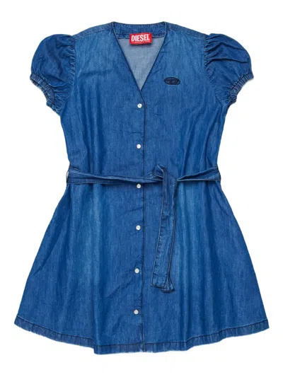 Diesel Kids' Dalfie Dress In Blue