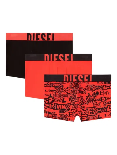 Diesel Damien-d-pop Boxer Briefs In Red