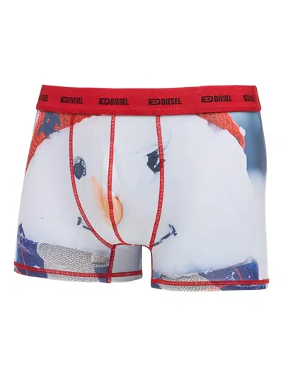 Diesel Damien-utlt Graphic-print Boxers In White