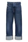 Diesel Dark Blue Denim Trousers Versatile In Blue