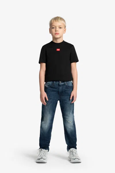 Diesel Kids' Dark Blue Regular Jeans With Breaks