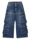 Diesel Dark Faded Straight Jeans In Blue
