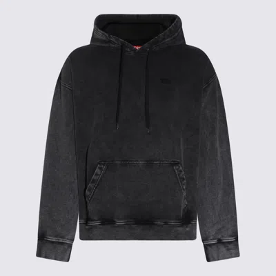 Diesel Dark Grey Cotton Sweatshirt In Blue