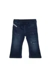 Diesel Dark Joggjeans Trousers With Tears In Blue