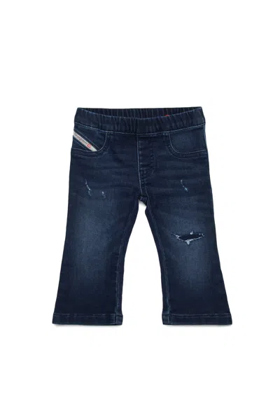 DIESEL PANTALONI IN JOGGJEANS SCURO CON ROTTURE