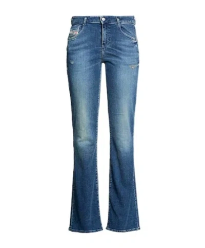 Diesel Dark Slim Flare Jeans In Blue