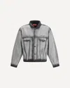 Diesel Gray Medium-light Skeleton Denim Trucker Jacket In Gray