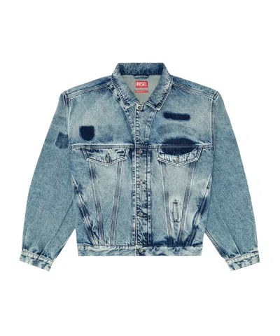 Diesel D-denver-s2 Denim Jacket In Blue