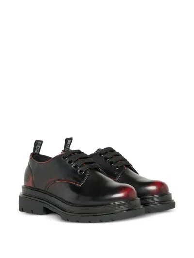 Diesel Kids' D-derbl-abr Derby Shoes In Burgundy