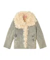 Diesel Jacket In Floating-thread Jacquard Denim In Gray