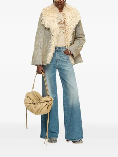 Diesel Jacket In Floating-thread Jacquard Denim In Blue