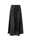 Diesel De-annet-fsh Midi Skirt In Black