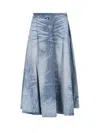 Diesel 'de-annet-fsh' Midi Skirt In Blue