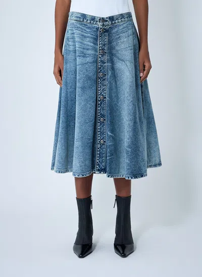 Diesel De-annet-fsh Midi Skirt In Blue