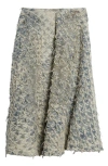 Diesel ® De-annina-fsh Dévoré Houndstooth Denim Maxi Skirt In Animal Print