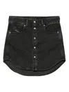 Diesel Short Skirt With Pockets And Belt Loops In Black