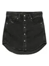 Diesel Short Skirt With Pockets And Belt Loops In Black