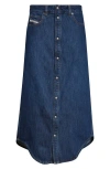 Diesel ® De-ard Denim Midi Skirt In Blue