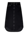 Diesel De-ard-long Button Midi Skirt In Black