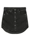 Diesel Short Skirt With Pockets And Belt Loops In Black