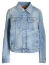 Diesel Trucker Jacket In Denim In Light Blue