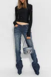 Diesel Stretch Denim De-bootcutboot Pantaboots In Blue