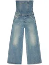 Diesel Denim Strapless Jumpsuit In Blue