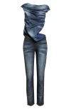 Diesel Black Sleeveless Jumpsuit With Cut-out On The Back In Cotton Blend And Tech Fabric Woman In Deep/black