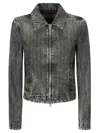 Diesel Distressed Denim Jacket In Black
