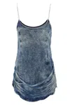 Diesel Sleek Fitted Dress With Gathered Hem Detail In Blue