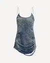 Diesel De-dra-short-fsg Mini Dress In Denim