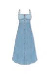 Diesel Strappy Midi Dress In Fix Denim