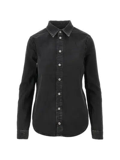 Diesel De-eazy Buttoned Denim Shirt In Gray