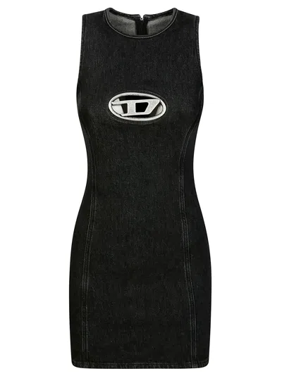 Diesel De-ferriz-fsd Abito Smanicato Logo In Black