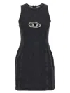 Diesel Mini Denim Dress In Black