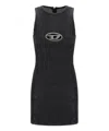 Diesel De-ferriz Logo Mini Dress In Black