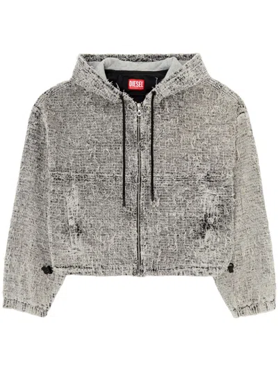 Diesel De-flow-s1 Hooded Jacket In Grey