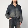 Diesel De-flower Jacket In Medium Blue With Faded Effect Women In Blue
