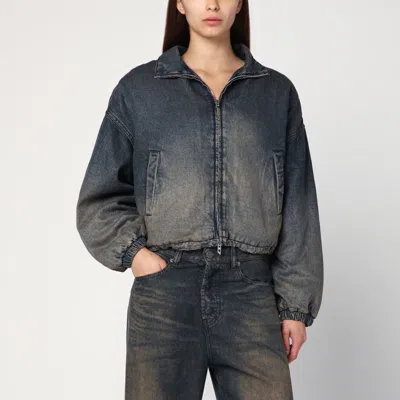 Diesel De-flower Jacket In Medium With Faded Effect