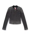 Diesel De-gary-d Zip-front Jacket In Black