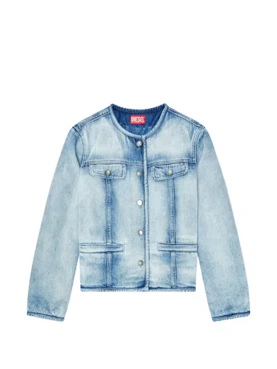 Diesel De-grafy-fsi1 Denim Jacket In Black