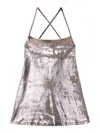 Diesel Abito Midi Con Spalline In Denim Pop-color In Multicolour
